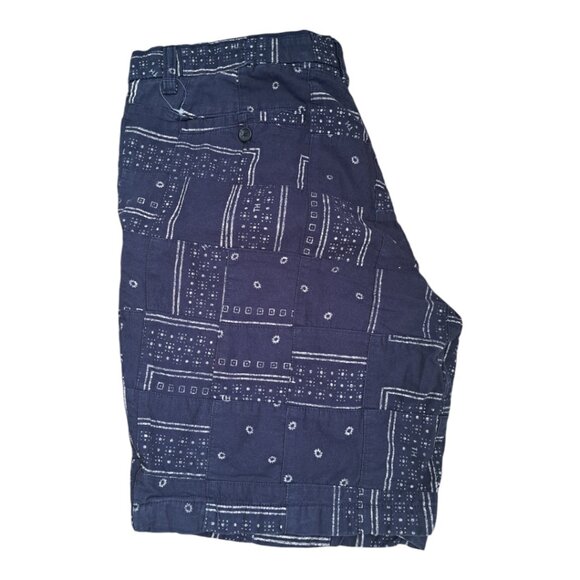 Tommy Hilfiger Men's Patchwork Casual Printed Travel Shorts Blue Sz 36 - Picture 4 of 7